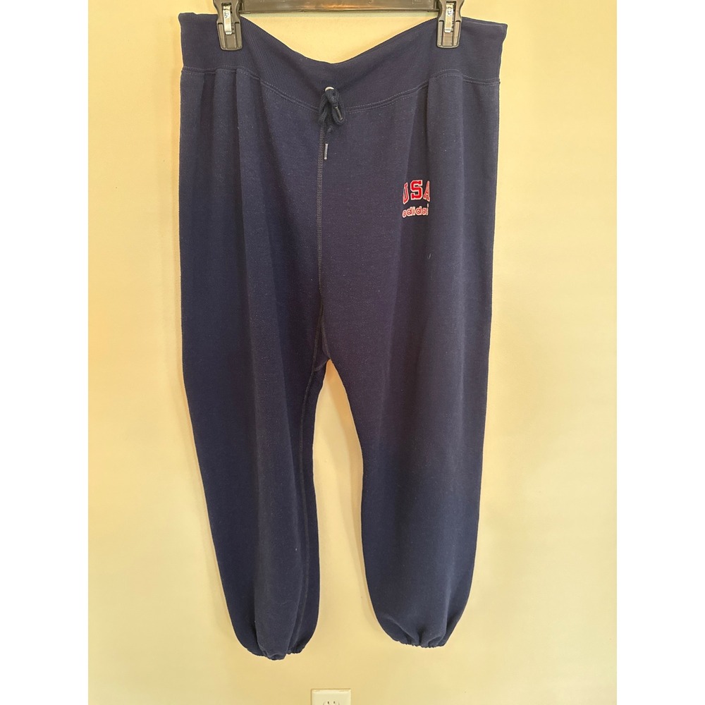 Vintage‎ Adidas USA Sweatpants Navy Blue XL Made in USA Joggers Drawstring XL